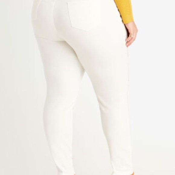 Distressed Rhinestone Stretch Jeans - Picture 2 of 4